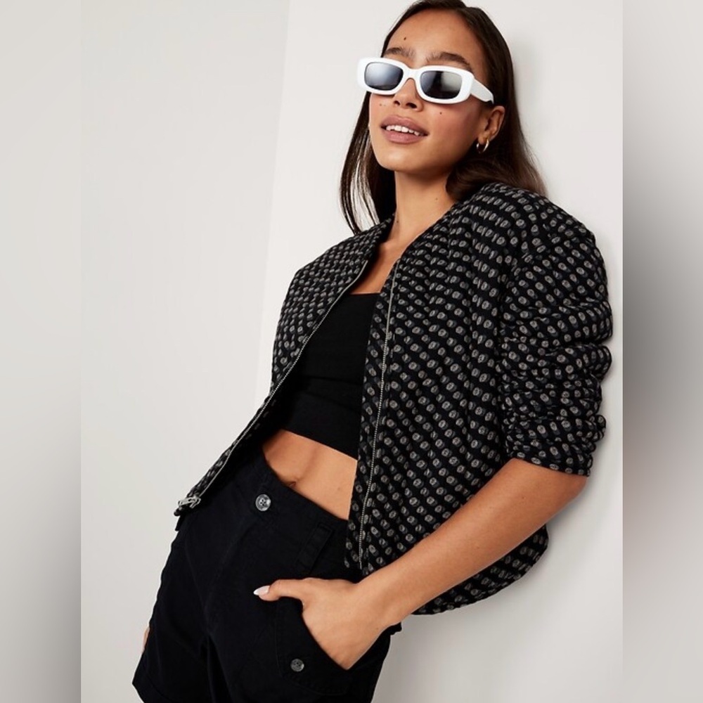 Old Navy Women's Quilted Bomber Jacket, XL